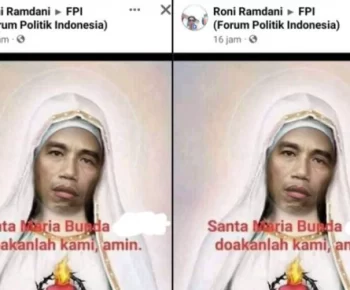 Wajah Jokowi Diedit Jadi Bunda Maria, Nitizen Geram