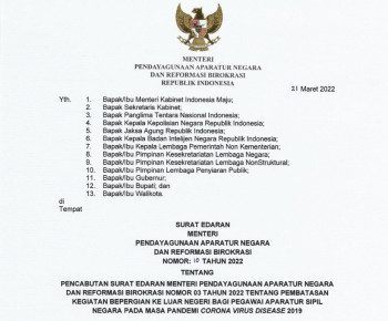 Pembatasan ASN Bepergian ke Luar Negeri Dicabut
