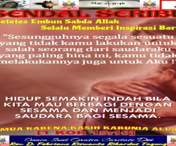 Renungan Katolik, Aku Ada Untuk Menjadi Saudara Bagi Sesama