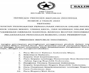 Inpres Percepatan Peningkatan Penggunaan PDN, Bupati Wajib Tahu