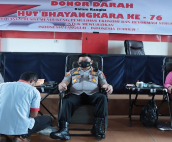 Gandeng PMI, Polres Manggarai Gelar Bakti sosial Donor Darah