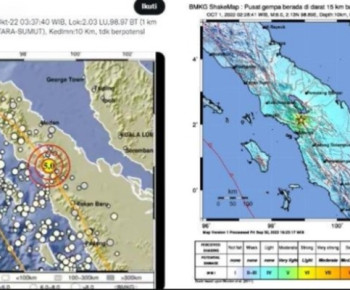 Awal Oktober 2022 Empat Kali Gempa Mengguncang Tapanuli Utara, BMKG: Waspada Gempa Susulan