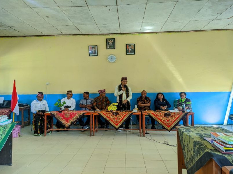 Pertama Kali Kadis PPO Manggarai Frans Gero Kunjungi SMP Negeri 3 Ruteng Watu Benta