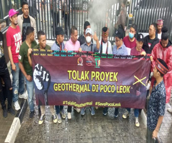 Keluarga Besar Pocoleok Jabodetabek Gelar Aksi Tolak Proyek Geothermal di Pocoleok