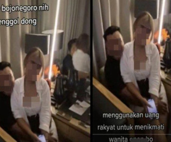 Viral, Batang Anu Pak Dewan Bojonegoro Nongol Pangku Cewek Open BO
