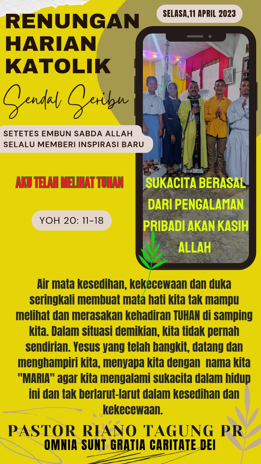 Aku Telah Melihat Tuhan