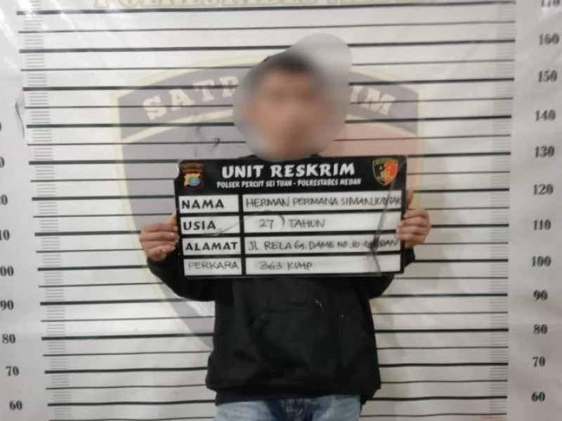 Pelaku Curanmor Paling Dicari Akhirnya Berhasil Diamankan Polsek Percut Sei Tuan