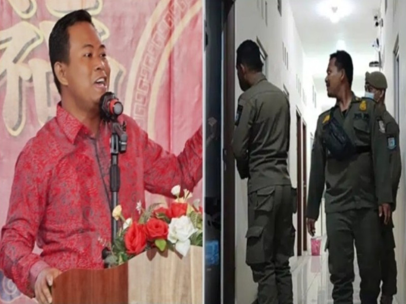Detik-Detik Wakil Bupati Rohil Digrebek Polisi Ketika Asik Berduaan dengan Anak Buahnya di Hotel