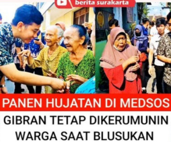 Gibran Ditarik Nenek-Nenek Saat Blusukan