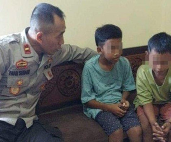 Nekat dari Madura ke Jakarta Naik Motor tanpa Helm, Dua Bocah 10 Tahun Ditahan Polisi Tengaran