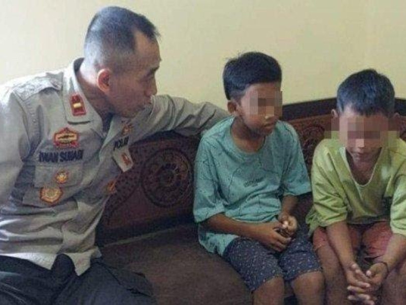 Nekat dari Madura ke Jakarta Naik Motor tanpa Helm, Dua Bocah 10 Tahun Ditahan Polisi Tengaran