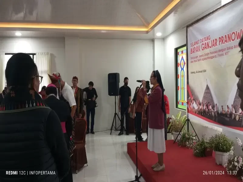 Di Hadapan Ganjar dan Uskup Ruteng, Biarawati Katolik ini Malah Ngajak Sebut Pasangan Capres Lain