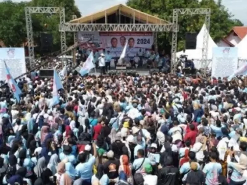 Kampanye Prabowo di Serang Diikuti Caleg PKB, Relawan AMIN & Ganjar