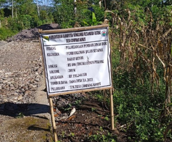 Proyek Rabat Beton di Compang Namut Urung Rampung, Kades Berdalih Karena Hujan
