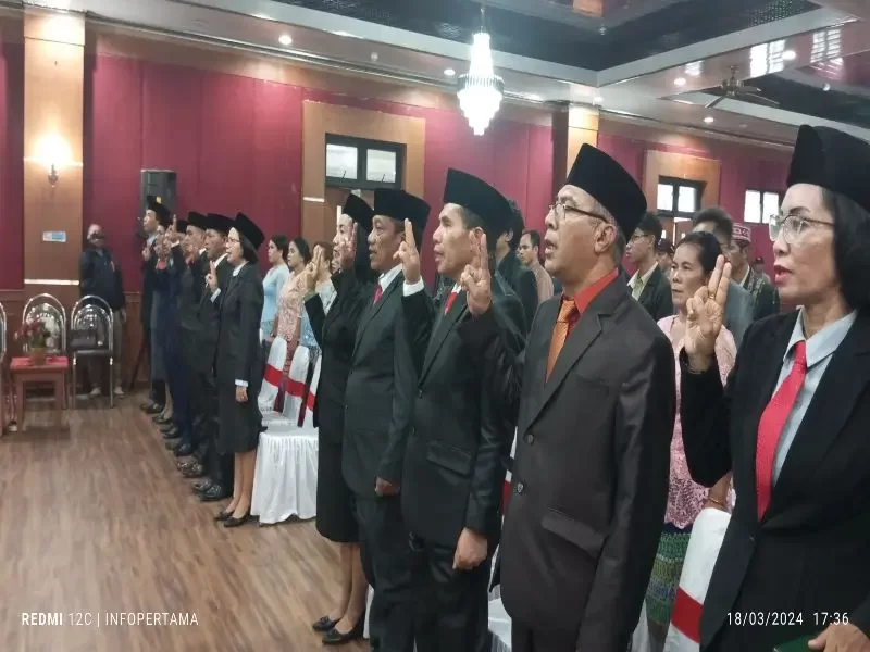 Bupati Nabit Lantik 9 Pejabat Eselon Dua Lingkup Pemda Manggarai