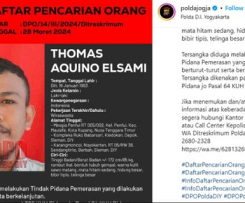 Warga NTT Thomas Elsami Buronan Polda DIY, Ini Kasusnya?