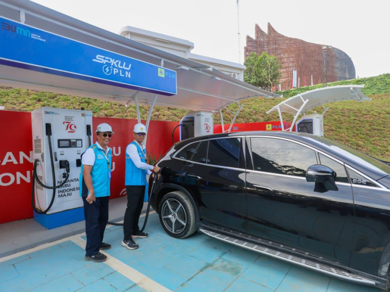 Selama Gelaran HUT RI di IKN, 18 SPKLU PLN Layani 340 Transaksi Pengisian Mobil Listrik