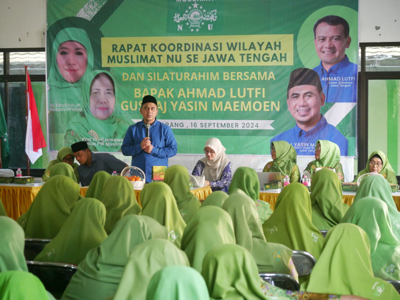 Muslimat NU Jateng Sasar 4,8 Suara Perempuan Menangkan Ahmad Luthfi dan Gus Yasin