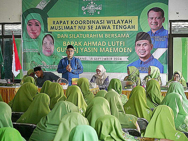 Muslimat NU Jateng Sasar 4,8 Suara Perempuan Menangkan Ahmad Luthfi dan Gus Yasin