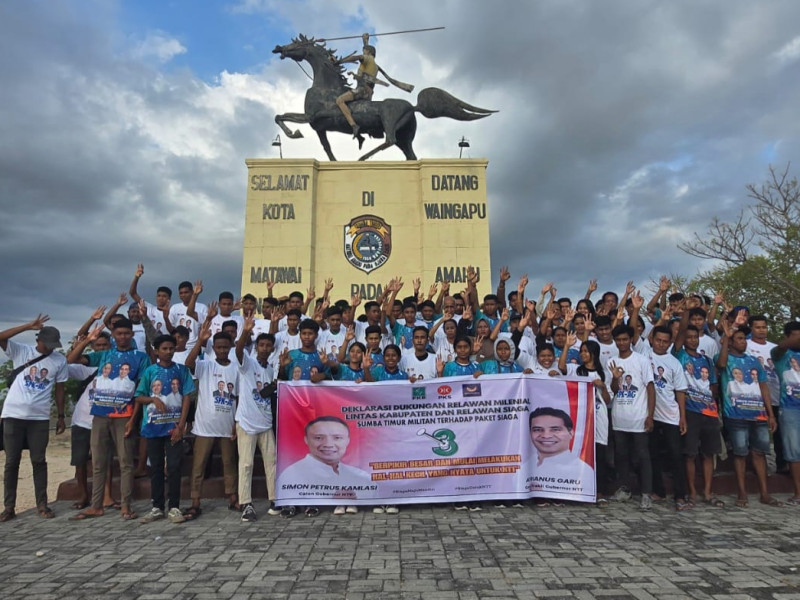 Relawan Milenial Sumba Timur Deklarasi Dukung Paket SIAGA Pilgub NTT