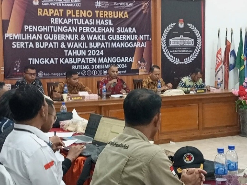 Hasil Pleno KPUD, Hery Fabi Raih Suara Terbanyak Pilkada Manggarai