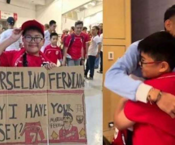 Marselino Ferdinan Temui Kenneth, Bocah yang Jersey Pemberiannya Direbut Orang