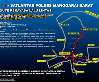 Polisi Rekayasa Lalu Lintas Jelang Prosesi Jalan Salib di Labuan Bajo