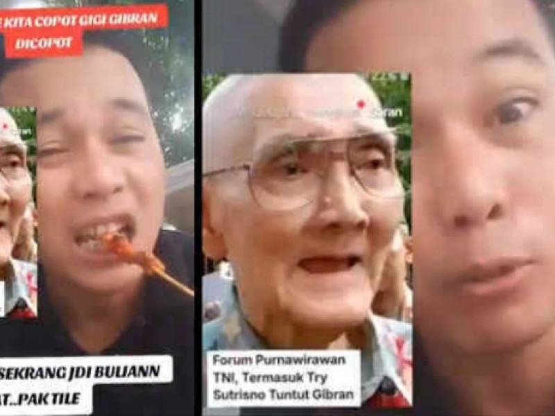 Daripada Copot Gibran, Pemuda Ingusan Ini Ancam Copot Gigi Wakil Presiden Try Sutrisno