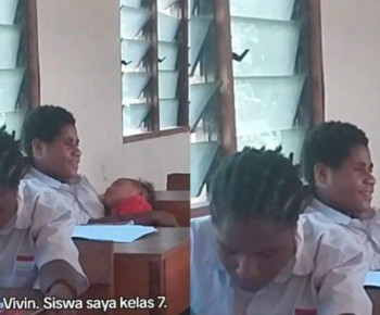 Vivin, Siswi SMP Terpaksa Gendong Adik Masih Bayi ke Sekolah, Guru Iba: Sedih Rasanya