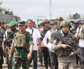 Menhan dan Menkeu Tiba di Nduga, Tegaskan Komitmen Pemerintah Bangun Papua