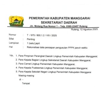 Rekonsiliasi Data Persiapan Pengusulan PPPK Paruh Waktu, Ini yang Dipenuhi Calon