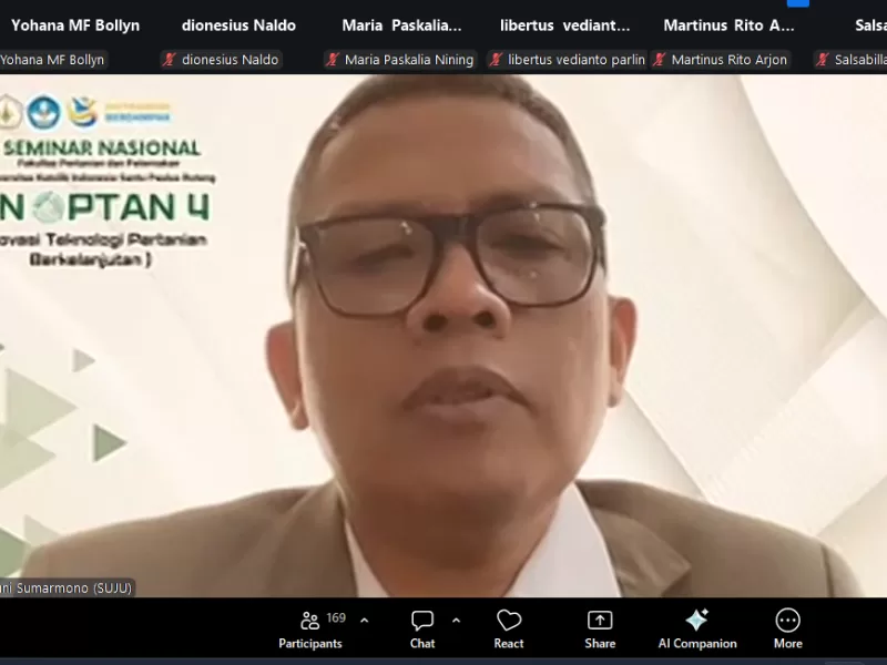 Prof Juni dalam Seminar Nasional INOPTAN 4 Unika St. Paulus Ruteng mengangkat inovasi pengolahan susu kambing sebagai solusi gizi dan strategi kemandirian pangan lokal melalui digitalisasi dan hilirisasi peternakan.