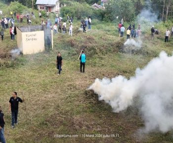 Dipimpin Bupati Hery Nabit, 900-an Pegawai ASN-Non ASN Pemda Manggarai Bersih-Bersih Stadion Golo Dukal