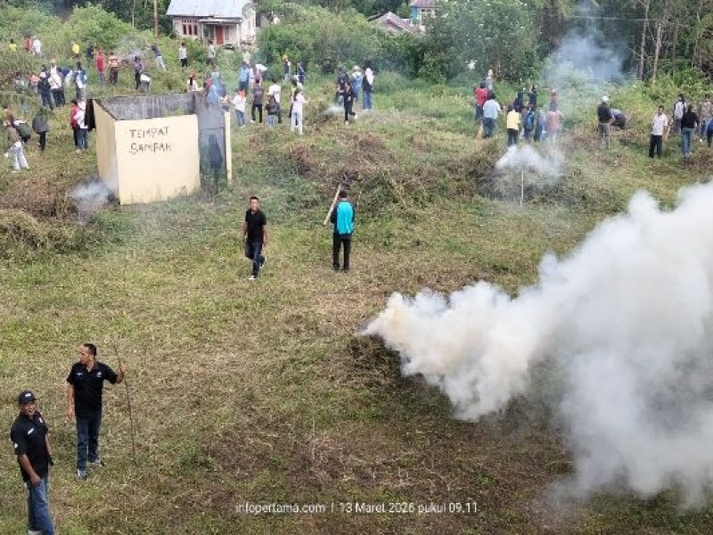 Dipimpin Bupati Hery Nabit, 900-an Pegawai ASN-Non ASN Pemda Manggarai Bersih-Bersih Stadion Golo Dukal
